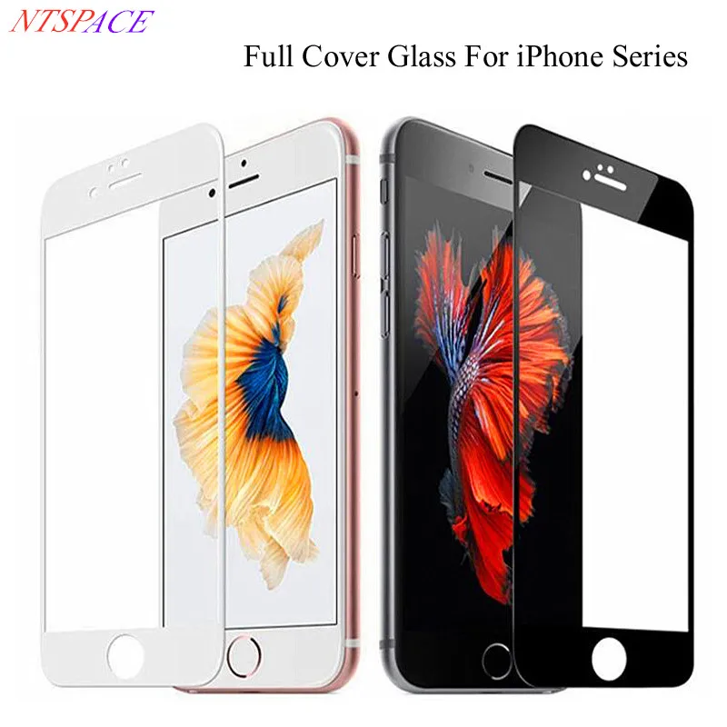 9 H полный охват крышка Закаленное стекло для iPhone 6 6s плюс экран протектор Защитная
