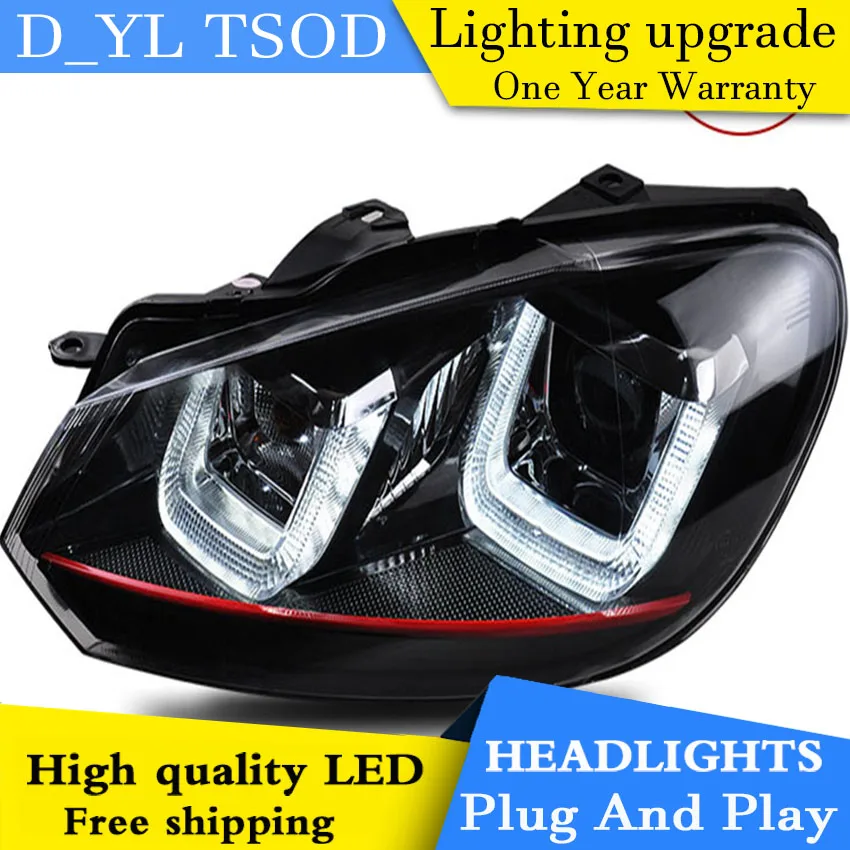 Car Styling for VW Golf 6 GTI Headlights 2010-2012 golf mk6 GTI LED Headlight DRL Lens Double Beam H7 HID Xenon bi xenon lens
Car Styling for VW Golf 6 GTI Headlights 2010-2012 golf mk6 GTI LED Headlight DRL Lens Double Beam H7 HID Xenon bi xenon lens