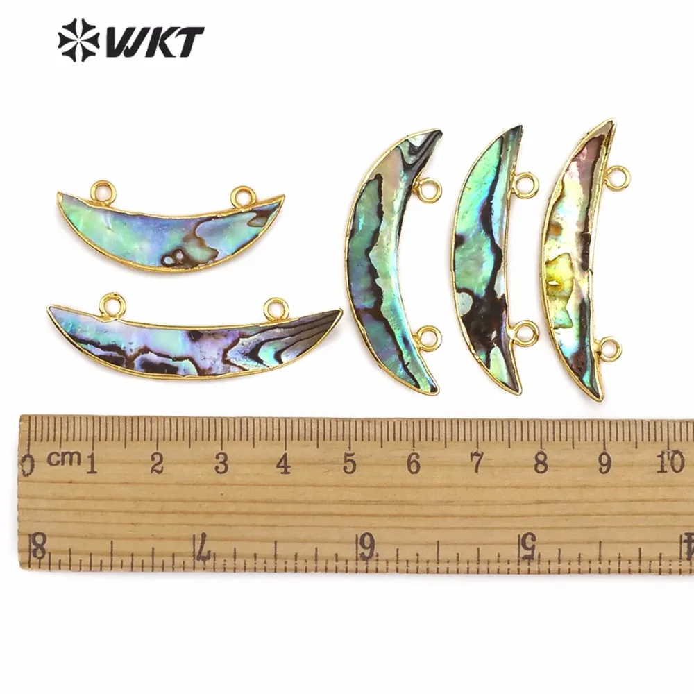 WT-P1147 Wholesale fashion jewelry natural shell moon shape pendant High quality double loops abalone shell for jewelry making
WT-P1147 Wholesale fashion jewelry natural shell moon shape pendant High quality double loops abalone shell for jewelry making