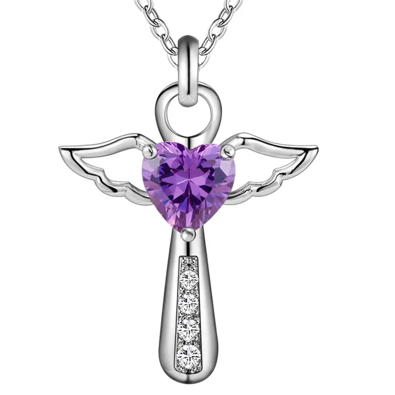 925-N092 Top Quality Sterling Silver Jewelry Crystal Angel Wing Pendant Silver Necklace Trend Accessories for Women Xmas Gifts
925-N092 Top Quality Sterling Silver Jewelry Crystal Angel Wing Pendant Silver Necklace Trend Accessories for Women Xmas Gifts