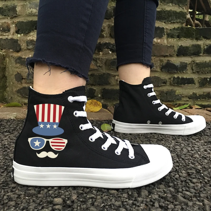 Wen Design Star Stripes Flip Flops Hat Sunglasses Black White Canvas Shoes High Unisex Sneakers Skateboard Boy Girl's Flat Shoes
Wen Design Star Stripes Flip Flops Hat Sunglasses Black White Canvas Shoes High Unisex Sneakers Skateboard Boy Girl's Flat Shoes
