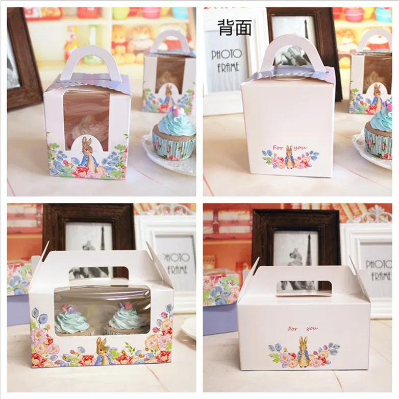1 Lots Lovely Rabbit 1/2 Holes Cupcake Box With Handle Single Cupcake Boxes Pudding Case PVC Window With Lining Wholesale
1 Lots Lovely Rabbit 1/2 Holes Cupcake Box With Handle Single Cupcake Boxes Pudding Case PVC Window With Lining Wholesale