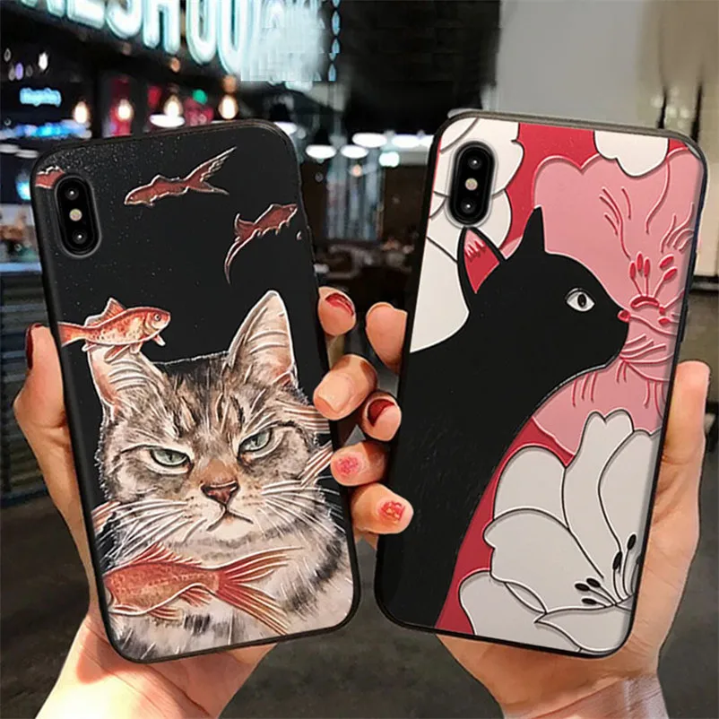 3D тисненый чехол из ТПУ с животными для Funda Xiaomi Redmi 9 8A 7A Note 5 6 7 8 Pro s 8T Mi A1 A2 A3 SE 10 Lite 9T