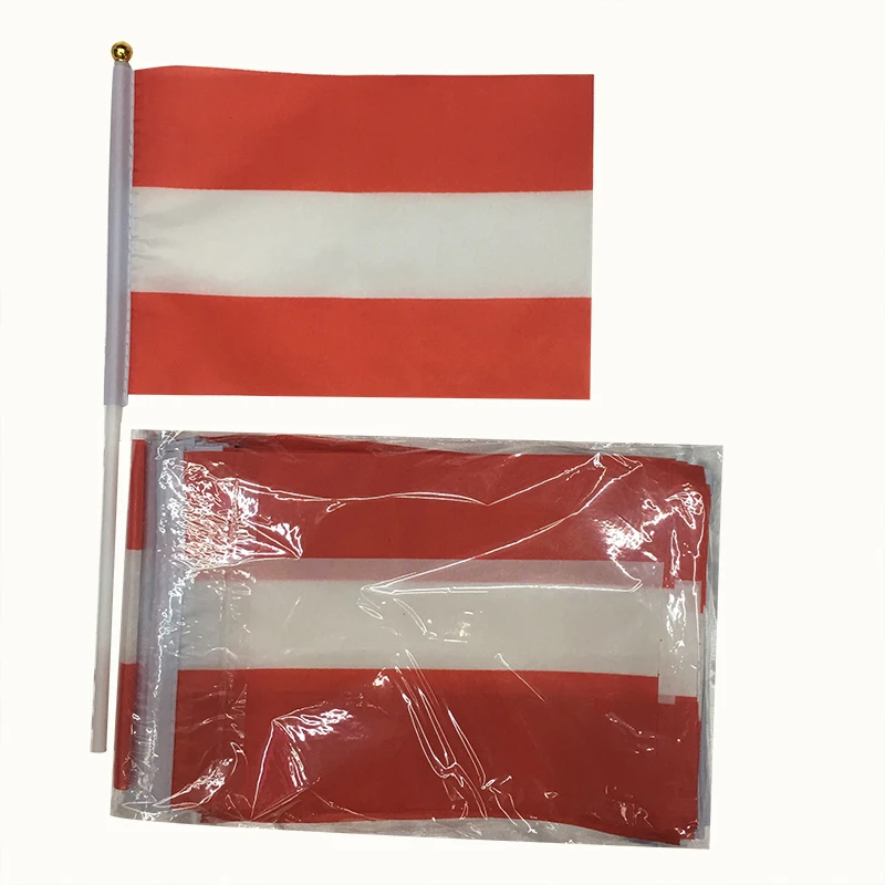 100 PCS/ lot Promotion Wholesale allSm Austria Hand Waving National Flag 14*21cm #8 Polyester Flag
100 PCS/ lot Promotion Wholesale allSm Austria Hand Waving National Flag 14*21cm #8 Polyester Flag