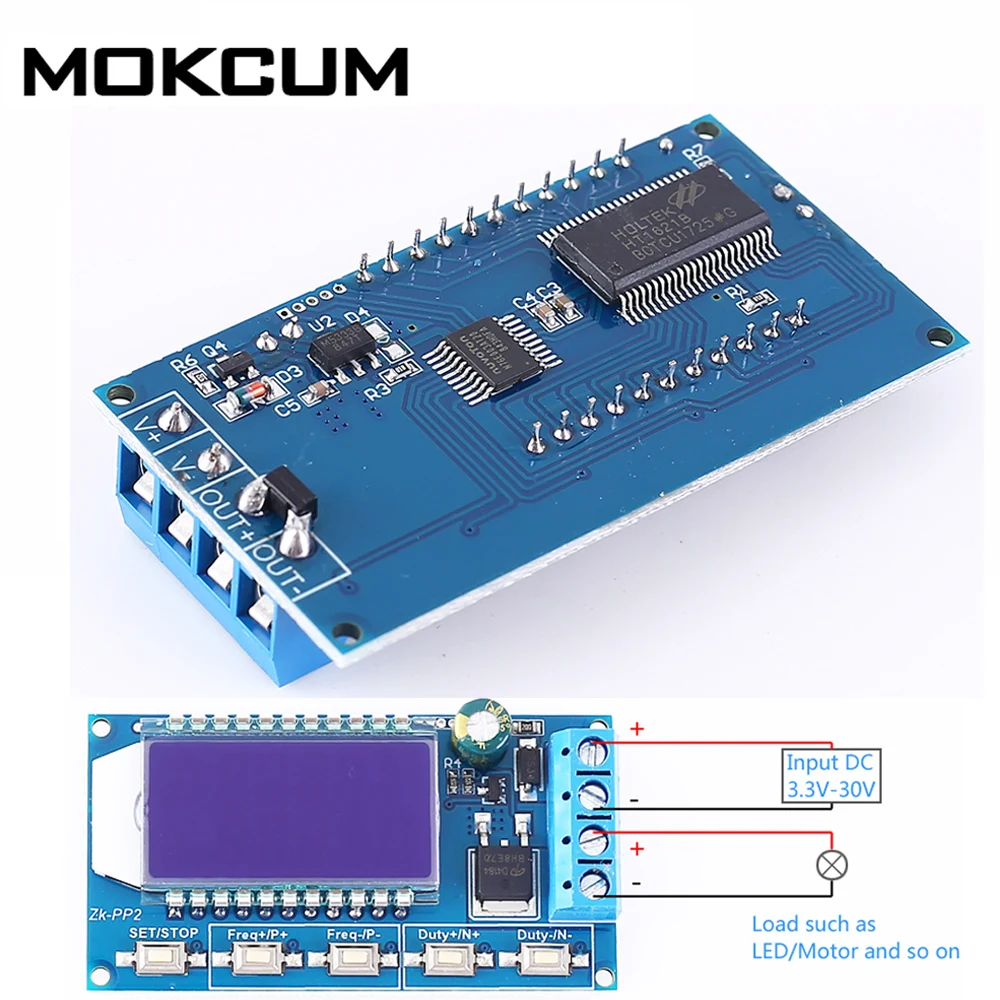 8A 1-Channel 1Hz-150KHz Dual Mode LCD PWM Pulse Frequency Duty Cycle Module Signal Generator Driver Module for Motor Lamp 
8A 1-Channel 1Hz-150KHz Dual Mode LCD PWM Pulse Frequency Duty Cycle Module Signal Generator Driver Module for Motor Lamp