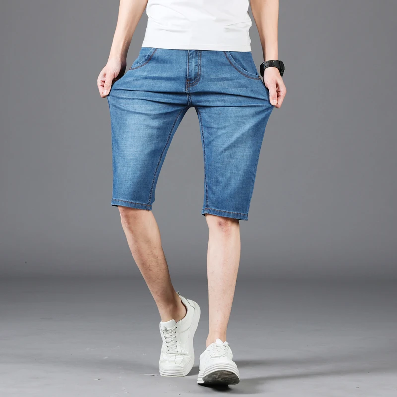 Summer Thin Section High Stretch Denim Shorts Men's Straight Slim Casual Shorts Men's Large Size Cotton Fashion New Denim Shorts
Summer Thin Section High Stretch Denim Shorts Men's Straight Slim Casual Shorts Men's Large Size Cotton Fashion New Denim Shorts