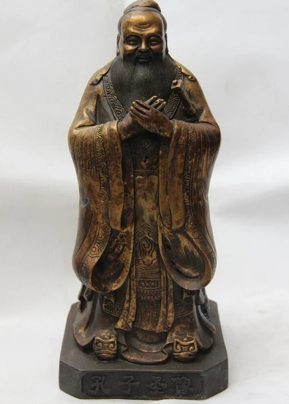 Free shipping S1149 15 Chinese Folk Bronze Copper Carved Confucius Kong Zi KongZi God Buddha Statue
Free shipping S1149 15 Chinese Folk Bronze Copper Carved Confucius Kong Zi KongZi God Buddha Statue
