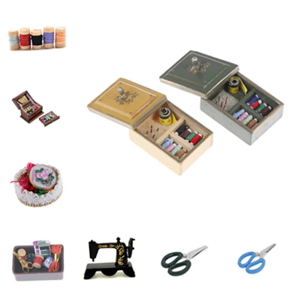 Kids Dollhouse Decor Wooden Sewing Machine Thread Scissors Accessories for Dolls House Toys for Girls 1:12 Miniature Furniture
Kids Dollhouse Decor Wooden Sewing Machine Thread Scissors Accessories for Dolls House Toys for Girls 1:12 Miniature Furniture