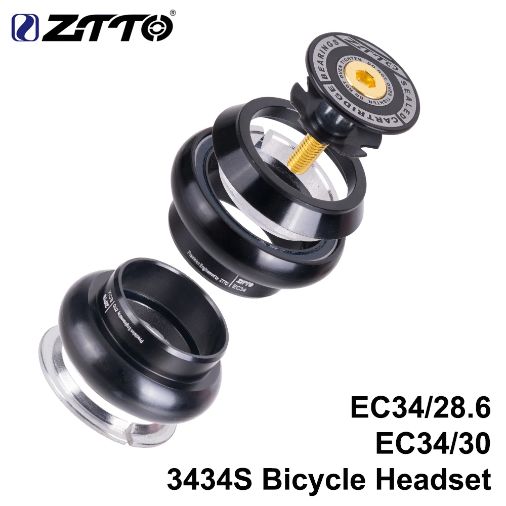 Гарнитура ZTTO 3434S для горного велосипеда шоссейного 34 мм EC34 CNC 1 1/8 28 6 вилка с прямой