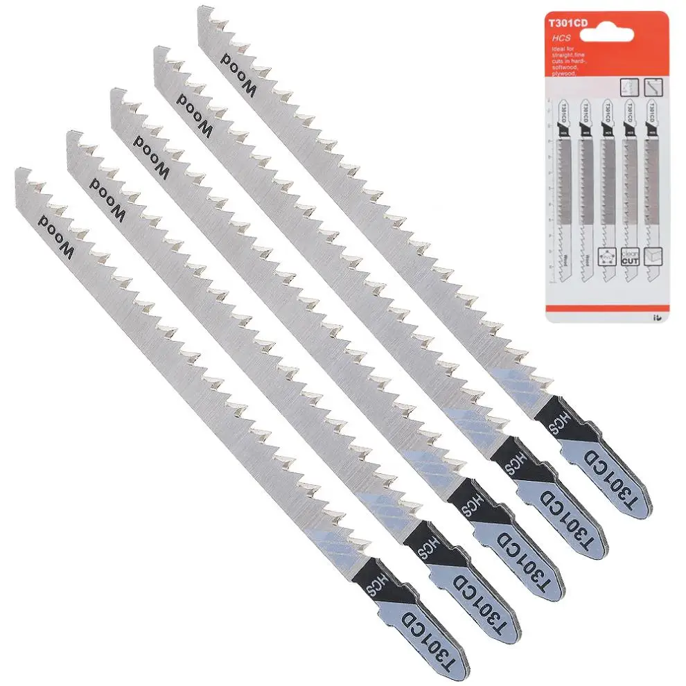 5pcs/lot T301CD 116mm High-carbon Steel Reciprocating Jig Saw Fast-Cutting Saw Blade for Wood / Board / Plastic Cutting
5pcs/lot T301CD 116mm High-carbon Steel Reciprocating Jig Saw Fast-Cutting Saw Blade for Wood / Board / Plastic Cutting