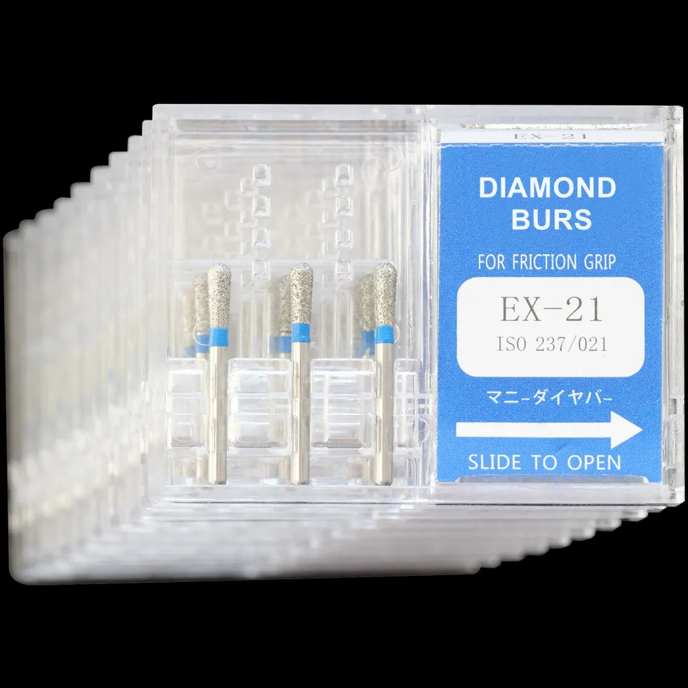 30Pcs(10Boxes) Dental Diamond Burs EX-21 Polisher Drill FG1.6mm High Speed Handpiece Polishing Dentist Burrs
30Pcs(10Boxes) Dental Diamond Burs EX-21 Polisher Drill FG1.6mm High Speed Handpiece Polishing Dentist Burrs