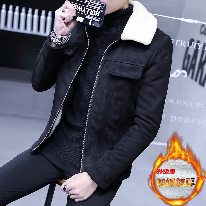 Winter men's 2020 Spring and autumn men's jackets men's lapel jackets plus velvet jacket Warm jacket Men's fashion lamb coat
Winter men's 2020 Spring and autumn men's jackets men's lapel jackets plus velvet jacket Warm jacket Men's fashion lamb coat