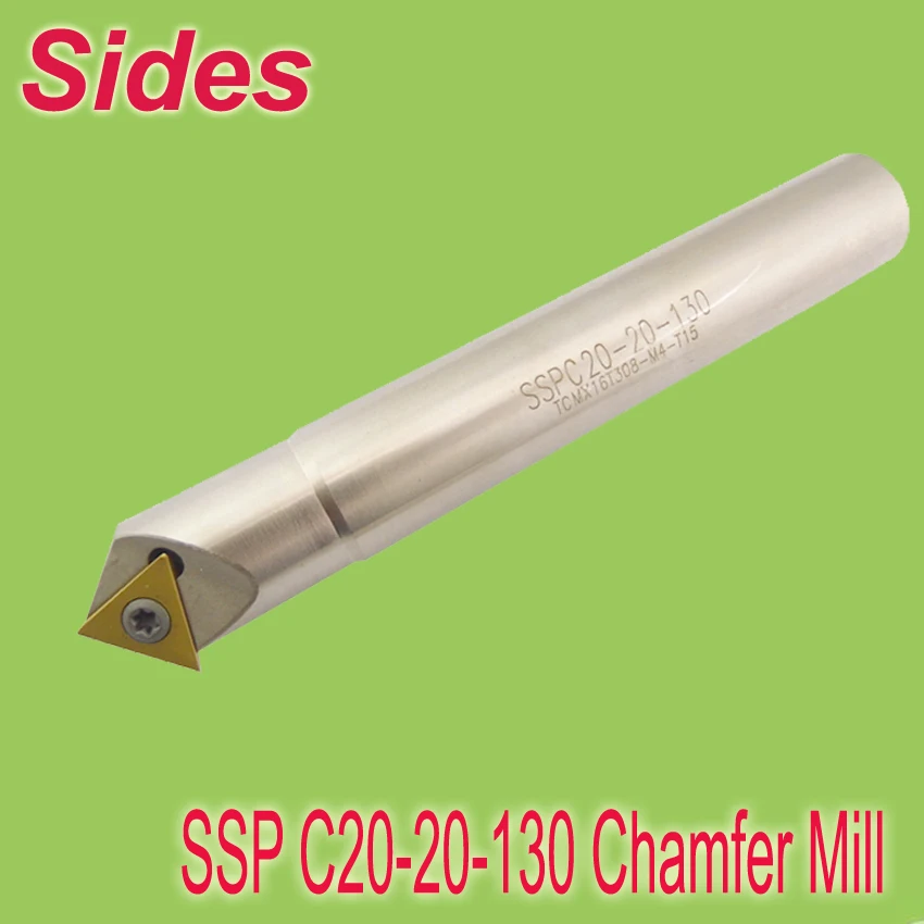 SSP 20-20-130 45 Degree Insertable Face Chamfer Mill for TCMX16T308 Chamfer Cutter Free Shiping
SSP 20-20-130 45 Degree Insertable Face Chamfer Mill for TCMX16T308 Chamfer Cutter Free Shiping