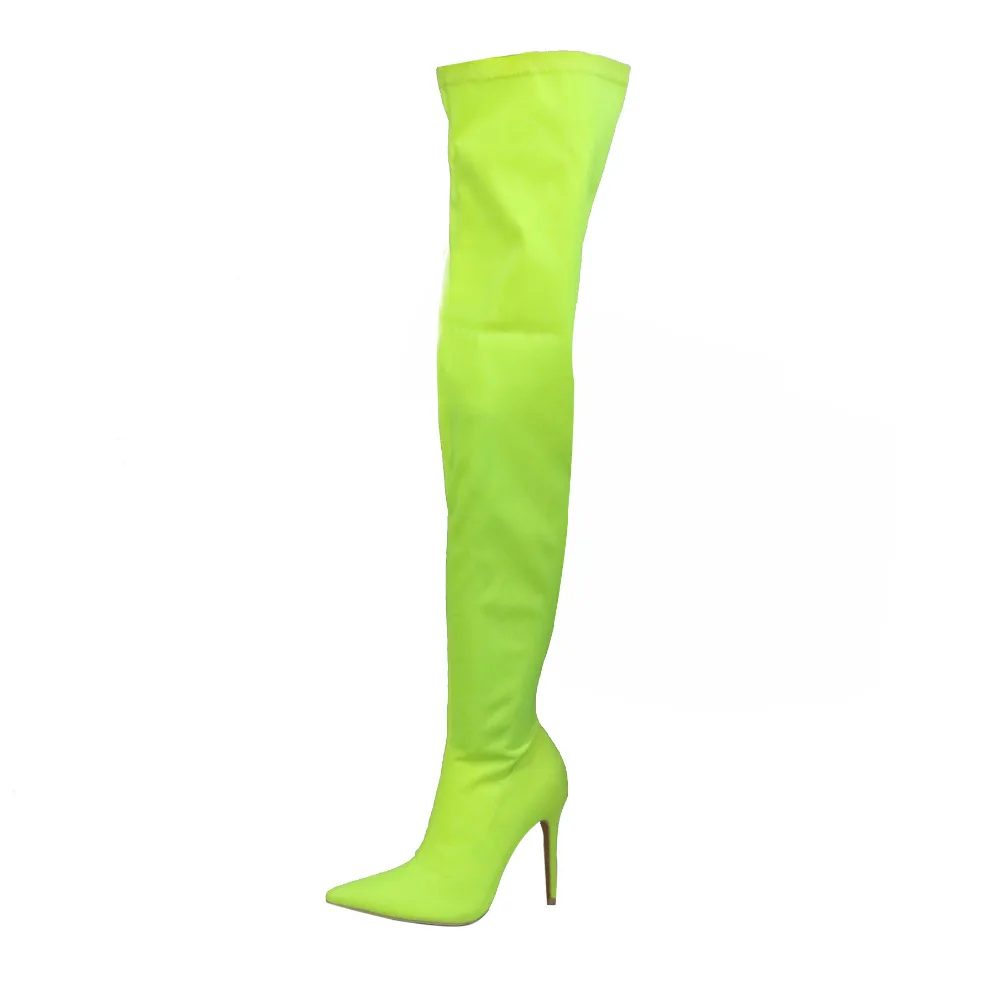 Sexy woman over the knee thin high heel candy color boots elastic statin Spring Autumn female long boot pointed toe green
Sexy woman over the knee thin high heel candy color boots elastic statin Spring Autumn female long boot pointed toe green