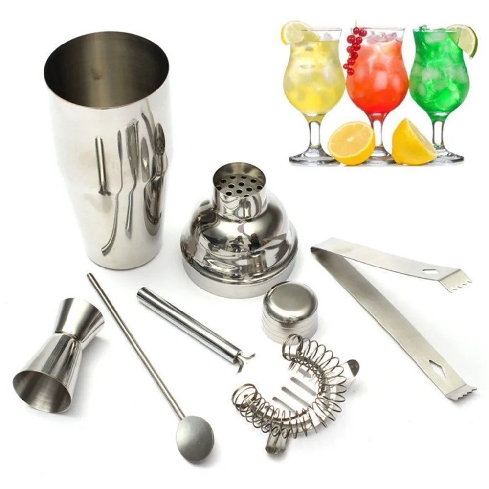 5pcs/set 550ml Shaker Set Ice Clip Measure Cup Ice Filter Spoon Straw Drink Bartender Kit Bar Tool Kitchen Party Stainless Steel
5pcs/set 550ml Shaker Set Ice Clip Measure Cup Ice Filter Spoon Straw Drink Bartender Kit Bar Tool Kitchen Party Stainless Steel