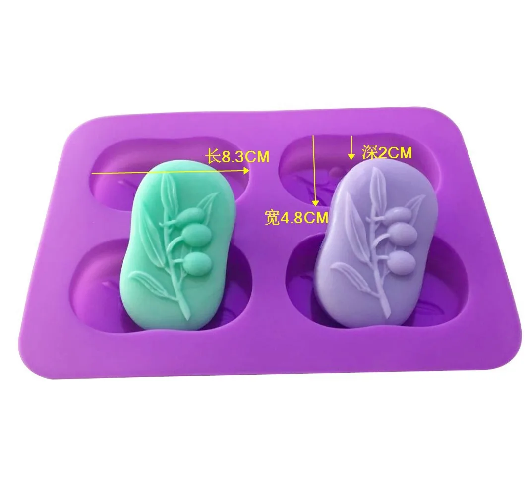 Exquisite 4 olive branch silicone mold handmade soap mold cold soap cake mold silicone and baking tool
Exquisite 4 olive branch silicone mold handmade soap mold cold soap cake mold silicone and baking tool