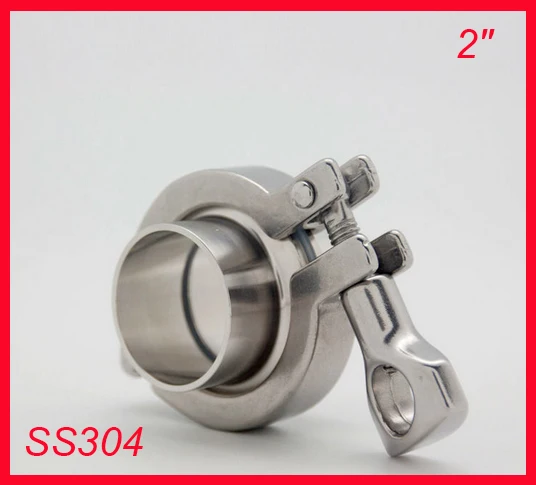 2.0" SS304 Stainless Steel Pipe connection/ Ferrule Complete set/ Tri-clamp union (2x ferrule + 1xclamp + 1xgasket) OD: 50.8mm
2.0" SS304 Stainless Steel Pipe connection/ Ferrule Complete set/ Tri-clamp union (2x ferrule + 1xclamp + 1xgasket) OD: 50.8mm