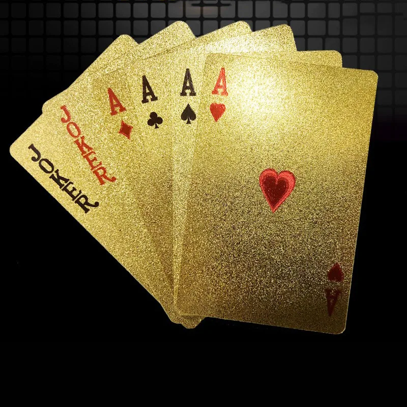 Gold Foil Plastic Playing Cards Fun Board Game Collection Creative Poker Set Magic Card Waterproof Cards Set
Gold Foil Plastic Playing Cards Fun Board Game Collection Creative Poker Set Magic Card Waterproof Cards Set