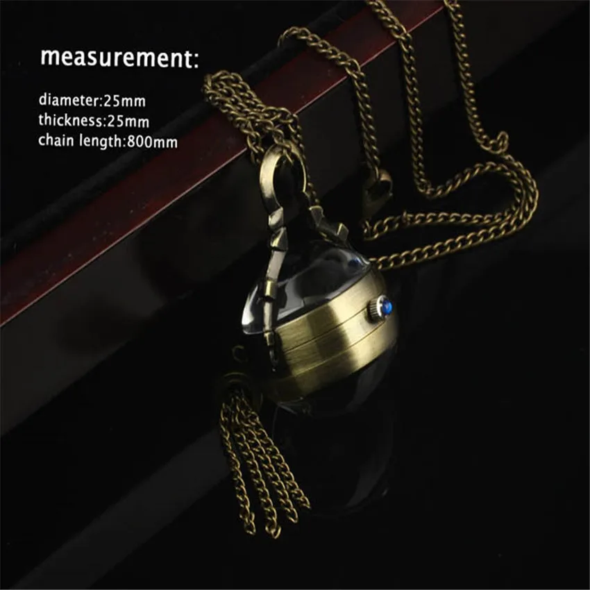 Hot Sale 2021 the new Retro Vintage Bronze Quartz Ball Glass Pocket Watch Necklace Chain Steampunk relogio feminino A3
Hot Sale 2021 the new Retro Vintage Bronze Quartz Ball Glass Pocket Watch Necklace Chain Steampunk relogio feminino A3