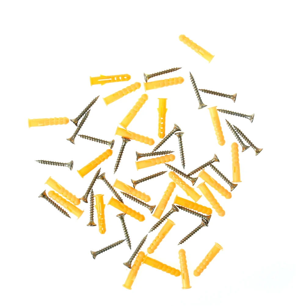 50pcs Screws Self-tapping Screws Small Yellow Fix Screw Plug Pipe Wall Mounted Anchor Expansion Bolt Tube Set Tool Parts 6x30mm
50pcs Screws Self-tapping Screws Small Yellow Fix Screw Plug Pipe Wall Mounted Anchor Expansion Bolt Tube Set Tool Parts 6x30mm