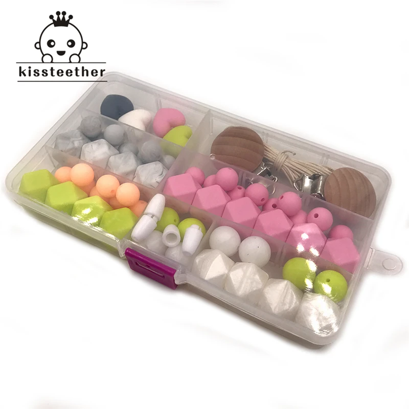 Baby Teether Toys fresh Colors Silicone Teething Kit Geometric Hexagon Silicone Beads Beech Pacifier chips DIY Nursing Necklack
Baby Teether Toys fresh Colors Silicone Teething Kit Geometric Hexagon Silicone Beads Beech Pacifier chips DIY Nursing Necklack