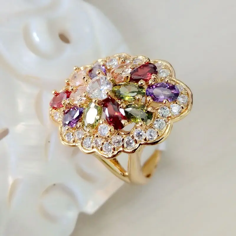 Yunkingdom Hot Multicolor Full Cubic Zirconia Crystal Wedding Ring Gold Color Rings for Women Cubic Zirconia Dropshipping
Yunkingdom Hot Multicolor Full Cubic Zirconia Crystal Wedding Ring Gold Color Rings for Women Cubic Zirconia Dropshipping