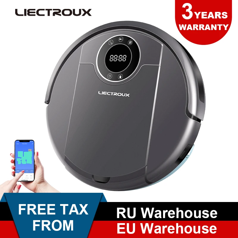Робот-пылесос LIECTROUX ZK808, Влажная и сухая уборка, резервуар для воды, всасывание 3 кПа, WiFi, приложение для сухой и влажной уборки
Робот-пылесос LIECTROUX ZK808, Влажная и сухая уборка, резервуар для воды, всасывание 3 кПа, WiFi, приложение для сухой и влажной уборки