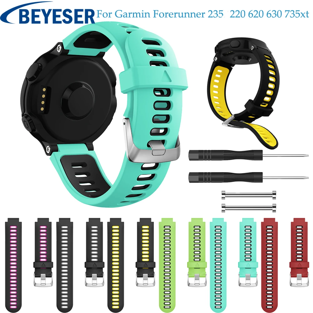 Silicone Watchbands For Garmin Forerunner 735 Replacement Wrist band bracelet strap For Garmin Forerunner 220 230 235 620 630
Silicone Watchbands For Garmin Forerunner 735 Replacement Wrist band bracelet strap For Garmin Forerunner 220 230 235 620 630