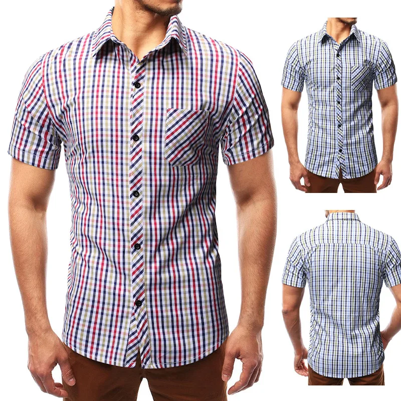 Men's Short Sleeve Shirt Men's Casual Plaid Lapel Shirt Fashion Men's Everyday Tops Men's Slim Shirt SJXZ 1610-DS03
Men's Short Sleeve Shirt Men's Casual Plaid Lapel Shirt Fashion Men's Everyday Tops Men's Slim Shirt SJXZ 1610-DS03