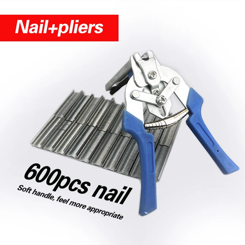 600 Pcs M Nails and Binding Cage Pliers Fastening Poultry Cage Installation Chicken Rabbit Bird Dog Cage Clamp Installation kit
600 Pcs M Nails and Binding Cage Pliers Fastening Poultry Cage Installation Chicken Rabbit Bird Dog Cage Clamp Installation kit