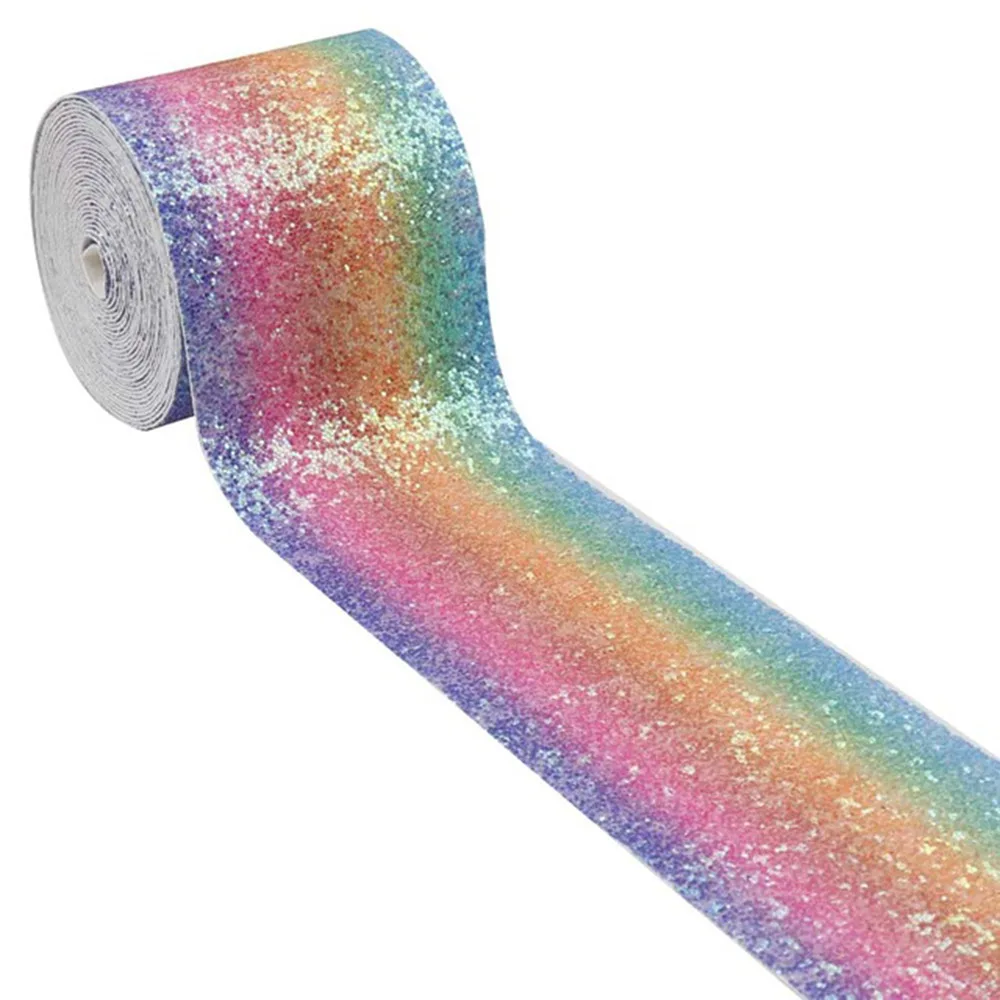Xugar 3" 75mm 2y/lot Chunky Glitter Ribbon Rainbow Sequin Wholesale Ribbon DIY Hair Bow Accessories Materials Crafts Decoration
Xugar 3" 75mm 2y/lot Chunky Glitter Ribbon Rainbow Sequin Wholesale Ribbon DIY Hair Bow Accessories Materials Crafts Decoration