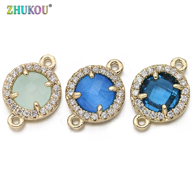9*13mm High Quality Brass Cubic Zirconia Round shape Charms Connectors DIY Jewelry Findings Making, Hole:0.5mm Model: VS295
9*13mm High Quality Brass Cubic Zirconia Round shape Charms Connectors DIY Jewelry Findings Making, Hole:0.5mm Model: VS295