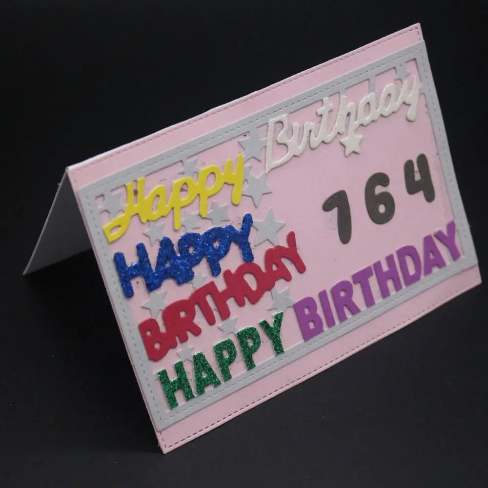 AZSG Happy birthday Cutting Dies For DIY Scrapbooking Card Making Decorative Metal Die Cutter Decoration
AZSG Happy birthday Cutting Dies For DIY Scrapbooking Card Making Decorative Metal Die Cutter Decoration