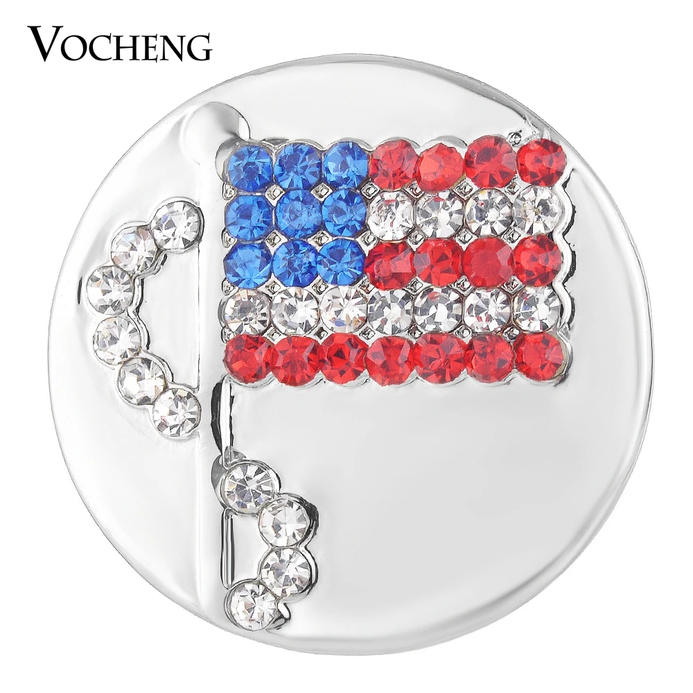 Sugar Vocheng Snap Charms USA Waving Flag with Crystal 18mm Button Jewelry Vn-1743
Sugar Vocheng Snap Charms USA Waving Flag with Crystal 18mm Button Jewelry Vn-1743