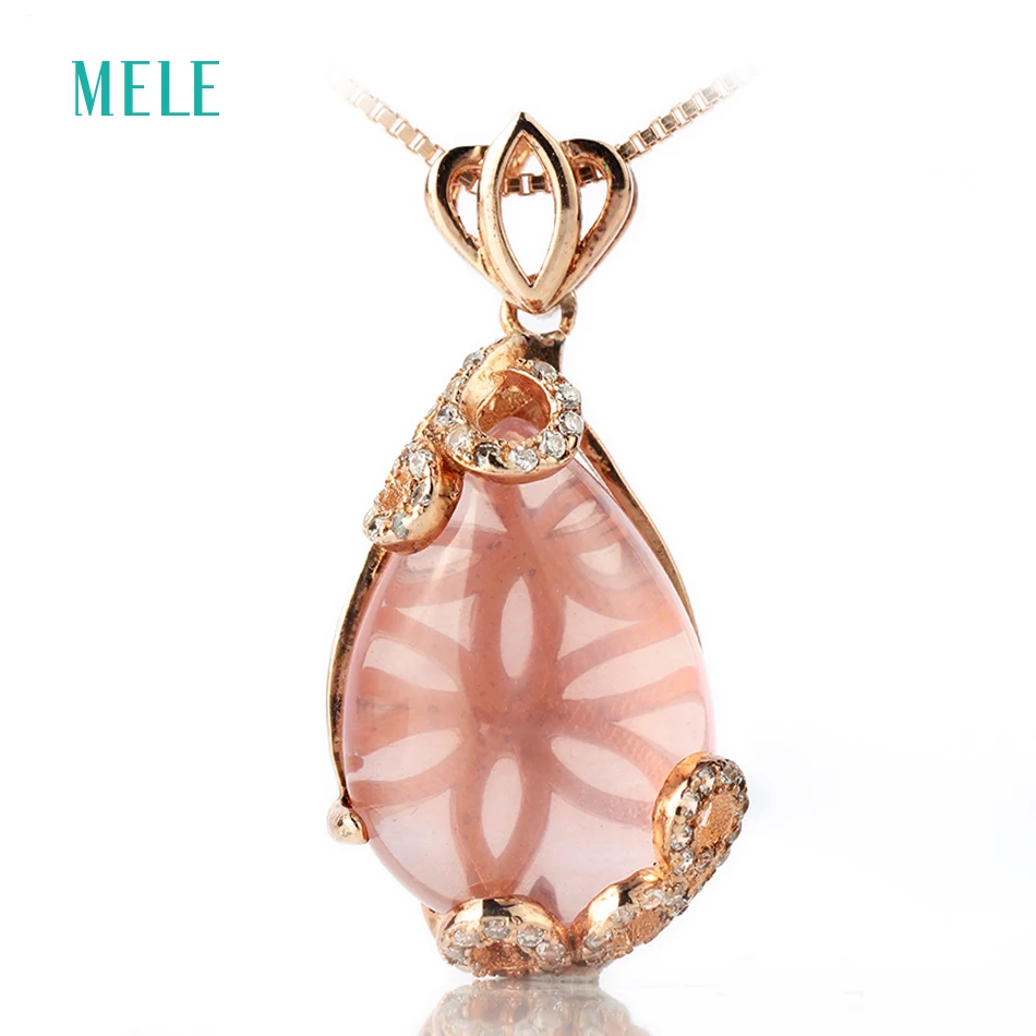 MELE Natual pink crystal silver pendant , pears 13mm*18mm, special design and special gift for Christmas
MELE Natual pink crystal silver pendant , pears 13mm*18mm, special design and special gift for Christmas