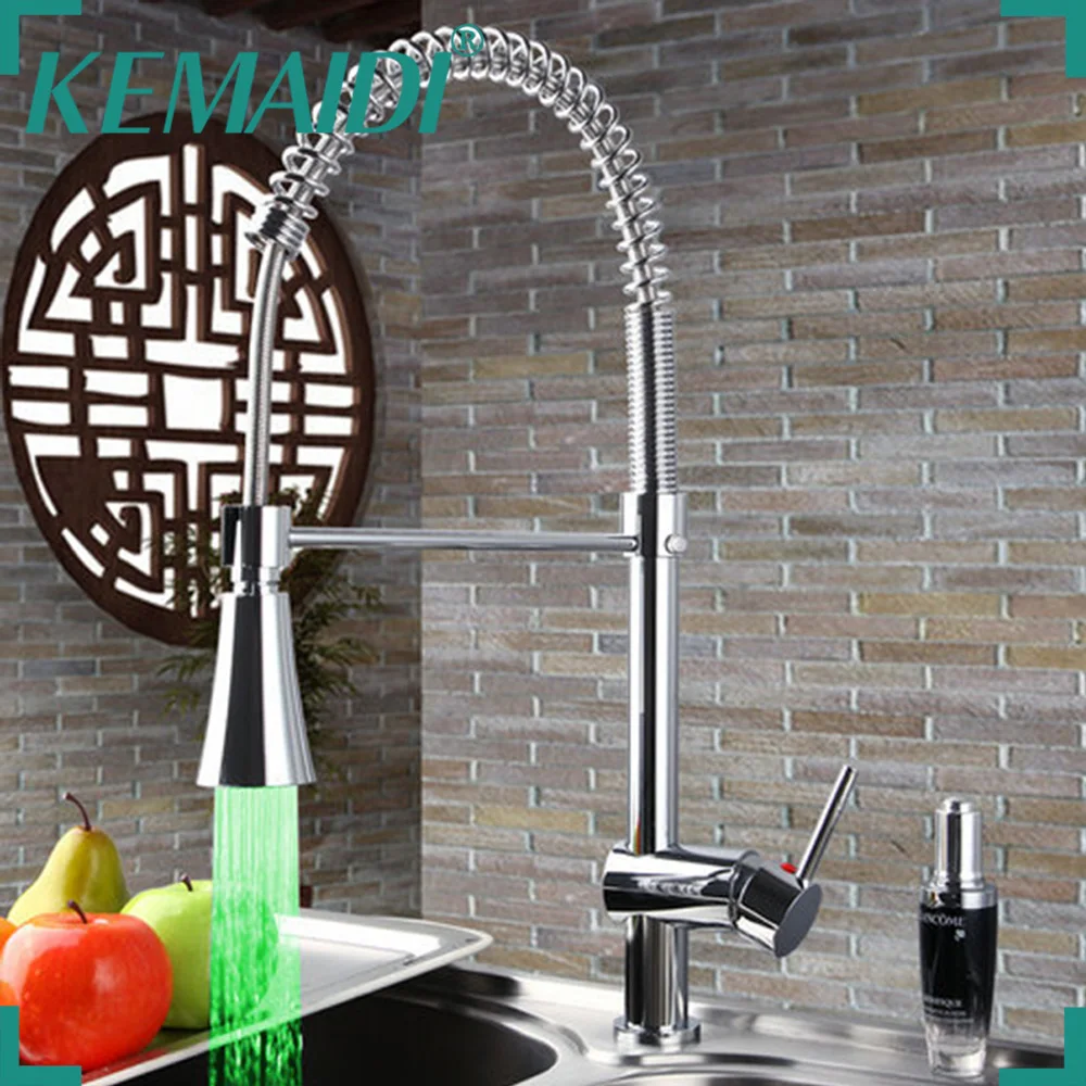 KEMAIDI No Need Batteries LED Light Faucet Swivel Chrome Brass Wash Basin Sink Water Vessel Kitchen Torneira Faucet,Mixer Tap
KEMAIDI No Need Batteries LED Light Faucet Swivel Chrome Brass Wash Basin Sink Water Vessel Kitchen Torneira Faucet,Mixer Tap