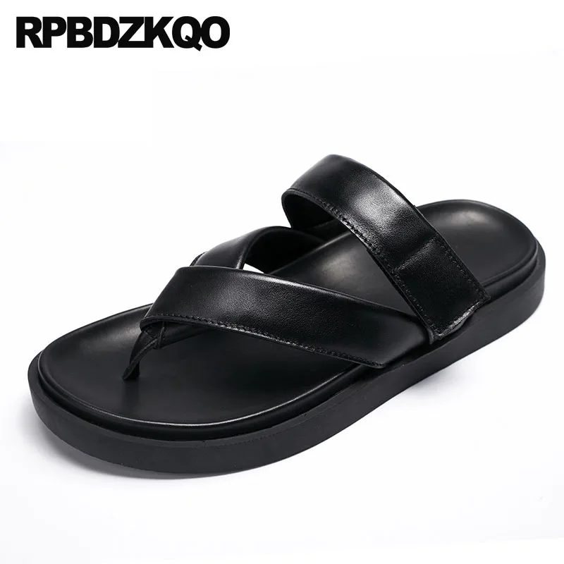 Black Strap Slides Genuine Leather Famous Brand Slippers Flat Sandals Beach Designer Shoes Men High Quality Summer Breathable
Black Strap Slides Genuine Leather Famous Brand Slippers Flat Sandals Beach Designer Shoes Men High Quality Summer Breathable