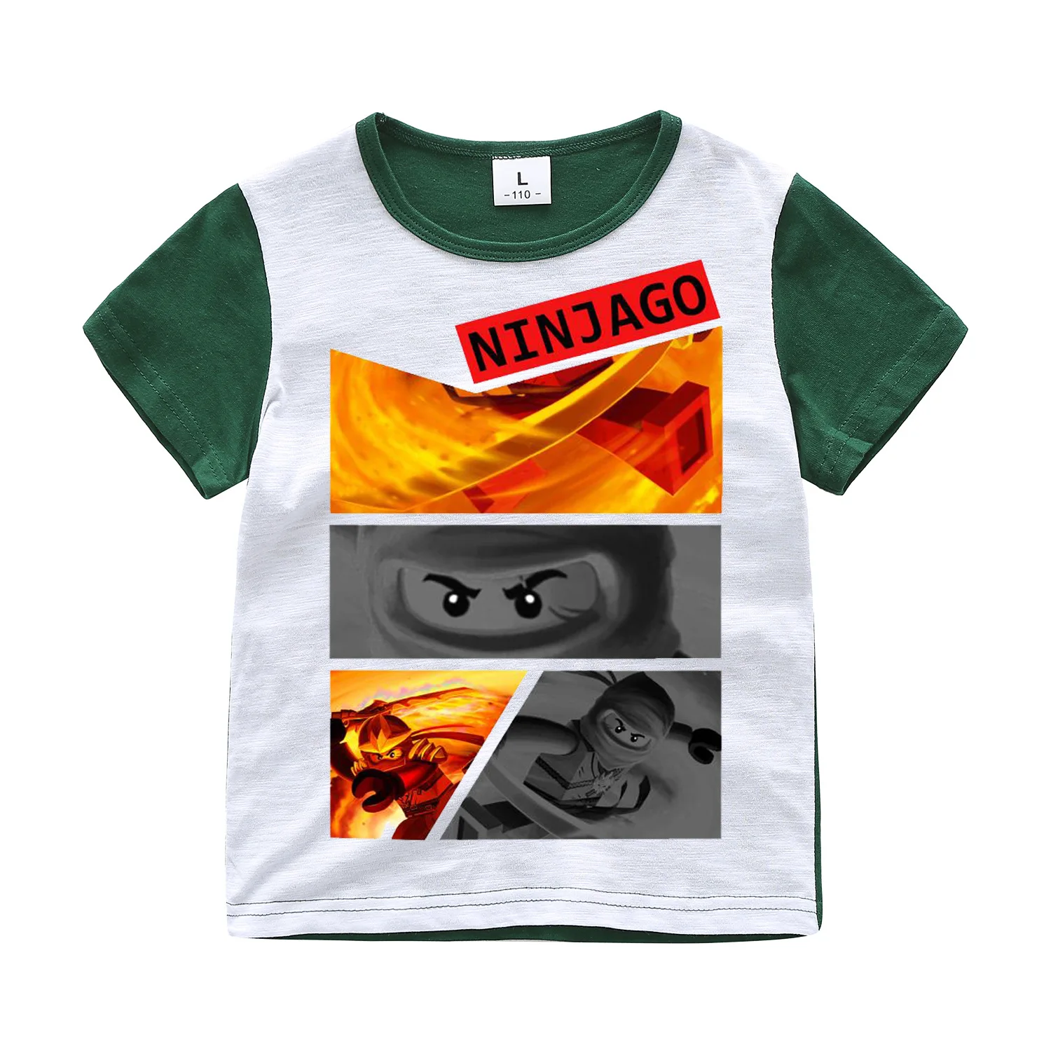 Фото Хлопковая футболка с героями мультфильмов Legoe Ninjago Детская для девочек одежда