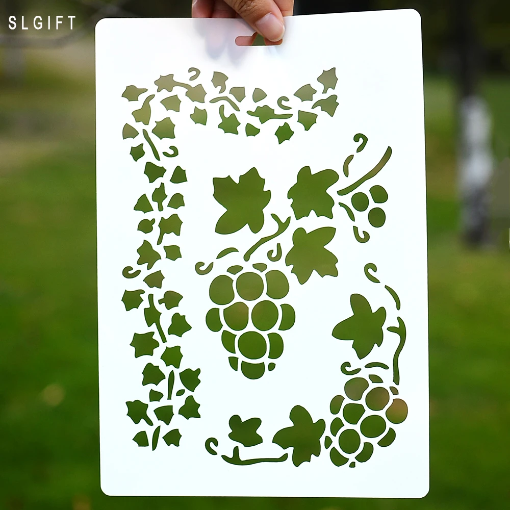 DIY Crafts Grape Design Layering Stencils for Wall Painting Scrapbooking photo album Embossing Paper Cards Scrapbooking Tool
DIY Crafts Grape Design Layering Stencils for Wall Painting Scrapbooking photo album Embossing Paper Cards Scrapbooking Tool