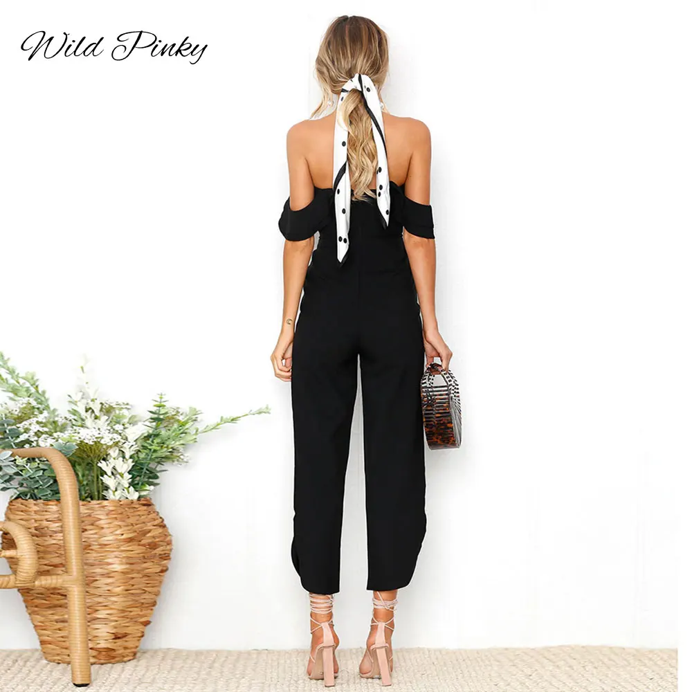 WildPinky Sexy Backless Off Shoulder Black Jumpsuit Women Tiered Ruffle High Waist Jumpsuit Romper Female Casual Overall Femme
WildPinky Sexy Backless Off Shoulder Black Jumpsuit Women Tiered Ruffle High Waist Jumpsuit Romper Female Casual Overall Femme