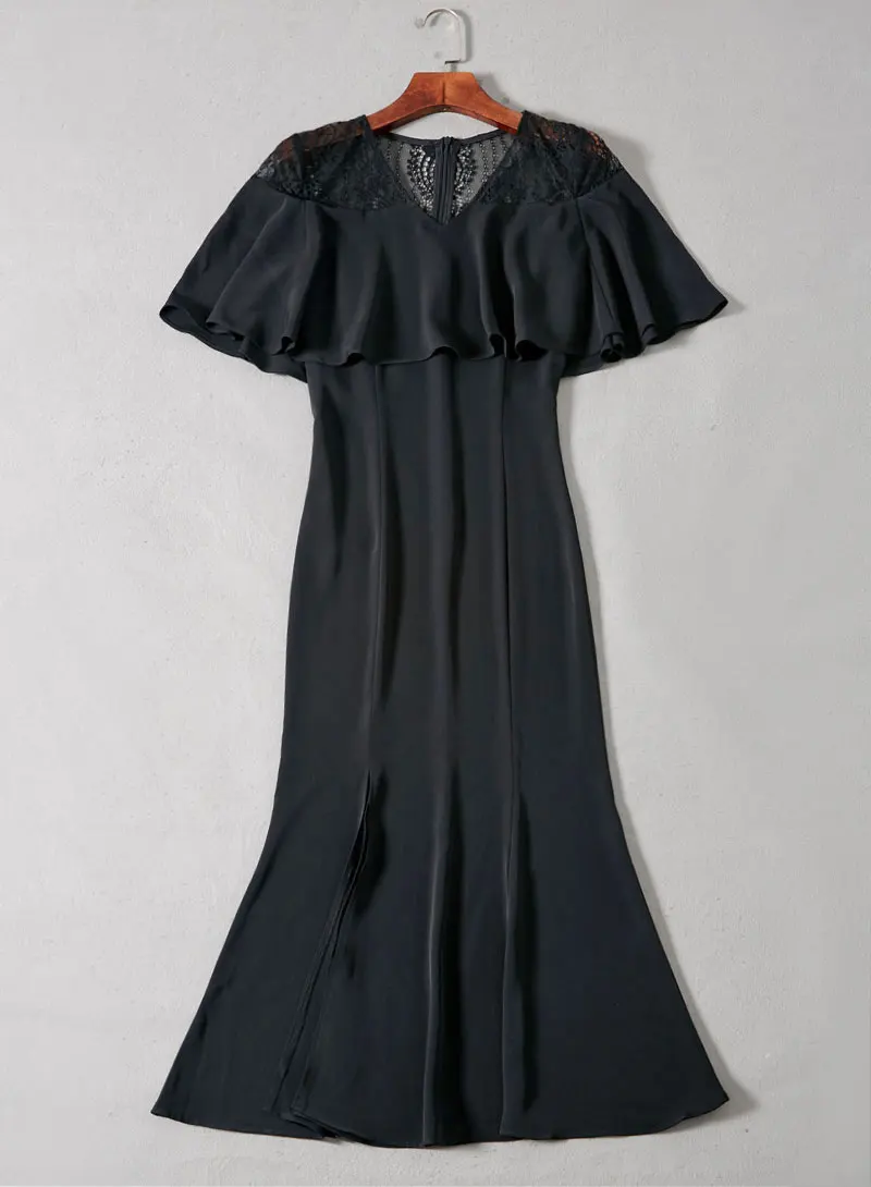 Women Summer Dress 2019 High Quality Runway V-Neck Short Sleeve Patchwork Lace Elegant Shawl Mermaid Dresses NP0452W
Women Summer Dress 2019 High Quality Runway V-Neck Short Sleeve Patchwork Lace Elegant Shawl Mermaid Dresses NP0452W