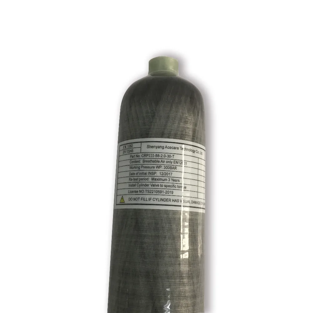 Acecare AC102 Safety Equipment High Quality Carbon Fiber Cylinder 2L PCP Rifle Airgun Condor Composite Tank Drop Shipping | Безопасность