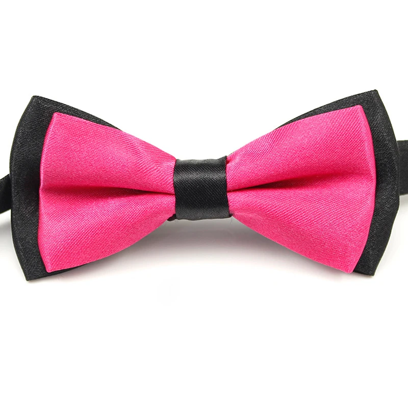 Модные мужские галстуки-бабочки для жениха регулируемые атласные простые