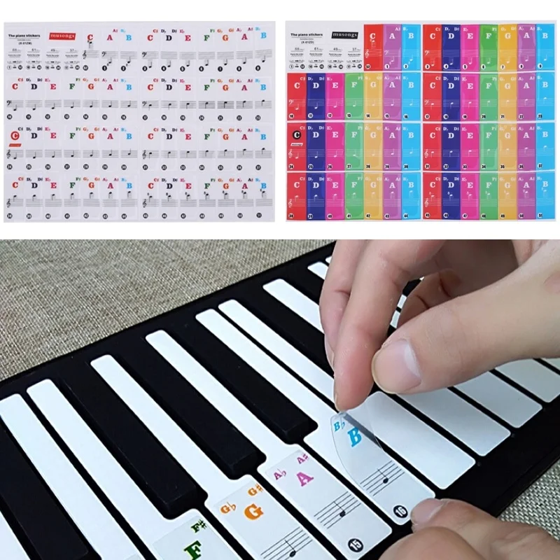 Transparent Cute Piano KeyBoard Sticker Piano Stave Note Sticker for 61/88 Key Electronic Pianos
Transparent Cute Piano KeyBoard Sticker Piano Stave Note Sticker for 61/88 Key Electronic Pianos