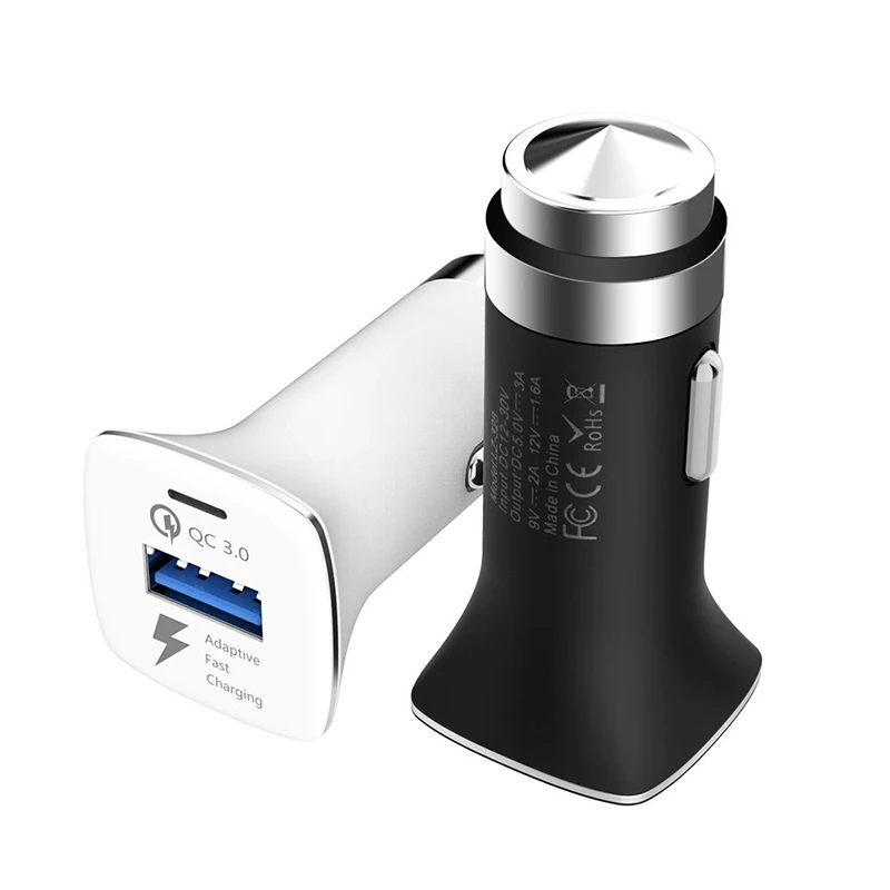 Быстрая зарядка 3 0 USB Автомобильное зарядное устройство для iPhone Huawei Xiaomi Samsung Galaxy HTC