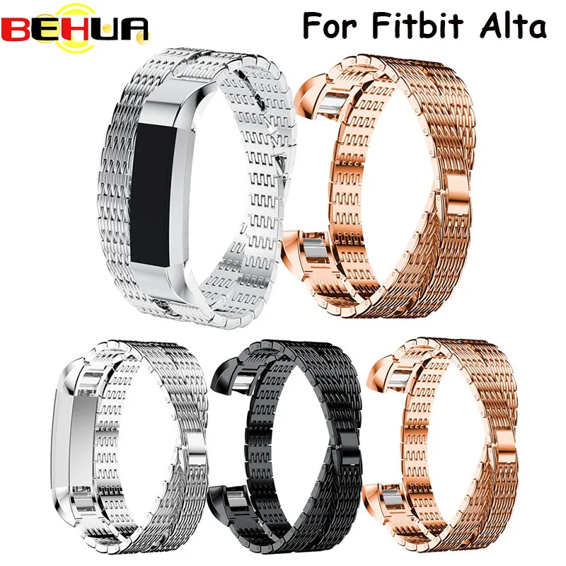 

New Luxury Genuine watchband Double circle Watch Bracelet Band Strap For Fitbit Alta HR/Fitbit Alta Watch Straps belt wristband