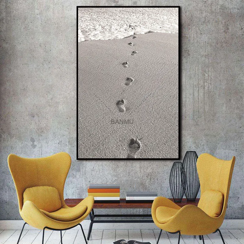 Canvas Painting Abstract Wall Pictures Living Room Art Decoration Pictures Scandinavian Nordic Beach Footprints Prints No Frame
Canvas Painting Abstract Wall Pictures Living Room Art Decoration Pictures Scandinavian Nordic Beach Footprints Prints No Frame