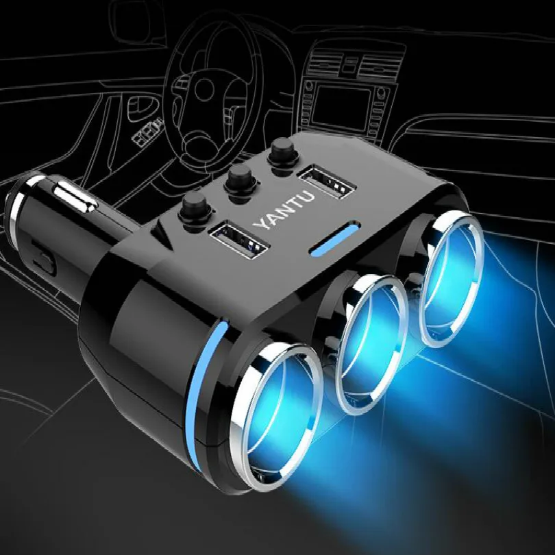 universal 12v 24v 100w dual usb auto led car splitter cigarette lighter socket 1 turn to 3 with Independent switch
universal 12v 24v 100w dual usb auto led car splitter cigarette lighter socket 1 turn to 3 with Independent switch