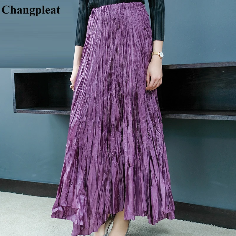 Женская плиссированная юбка Changpleat, однотонная трапециевидная юбка с эластичной талией, большого размера, на весну и лето, S8908
Женская плиссированная юбка Changpleat, однотонная трапециевидная юбка с эластичной талией, большого размера, на весну и лето, S8908