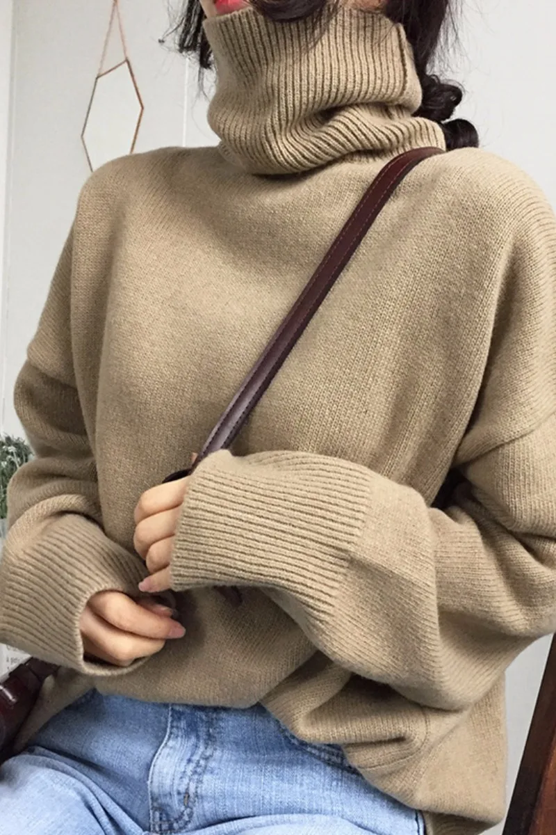 Autumn Winter Ulzzang Simple Turtleneck Sweaters Korean Casual Loose Drop Shoulder Solid Color Pullover Female Harajuku Sweater
Autumn Winter Ulzzang Simple Turtleneck Sweaters Korean Casual Loose Drop Shoulder Solid Color Pullover Female Harajuku Sweater